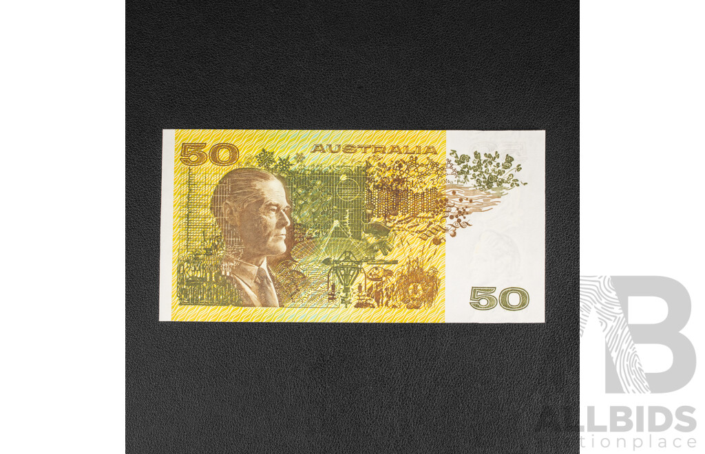 Australian 1983 UNC Fifty Dollar Note Knight/Stone