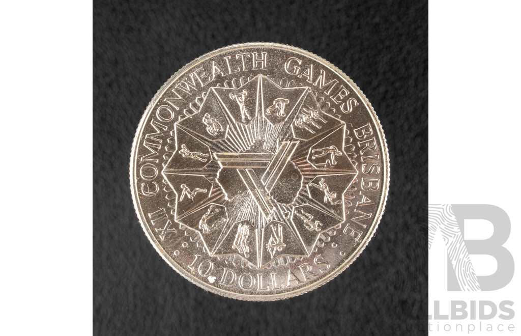 Australian RAM 1982 Silver Ten Dollar Coin, Commonwealth Games .925