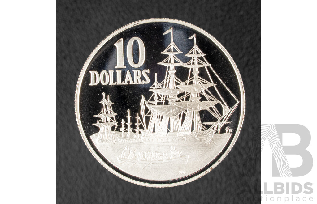Australian 1988 Silver Ten Dollar Proof Coin, Bicentennial .925