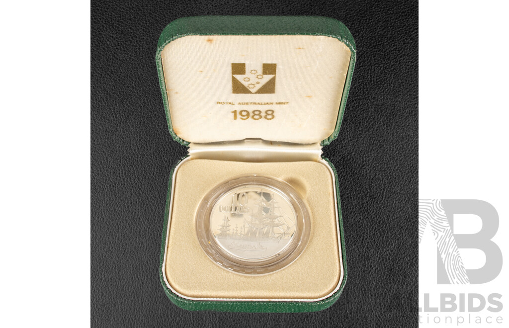 Australian 1988 Silver Ten Dollar Proof Coin, Bicentennial .925