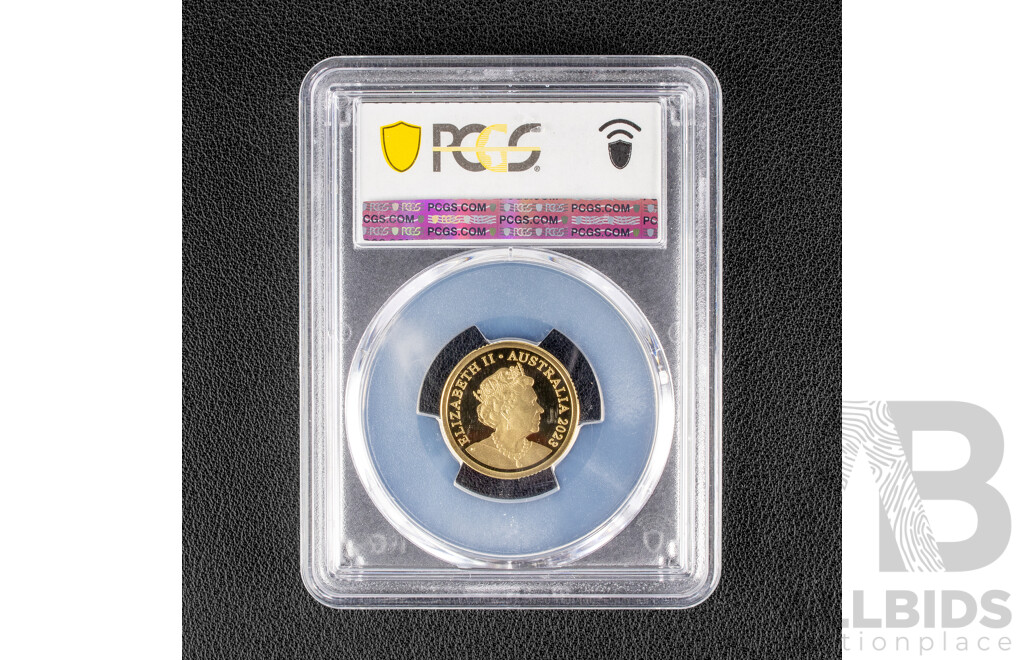 Australian RAM 2023 Proof Two Dollar Coin, Indigenous Baby, Graded PCGS PR69DCAM. 50