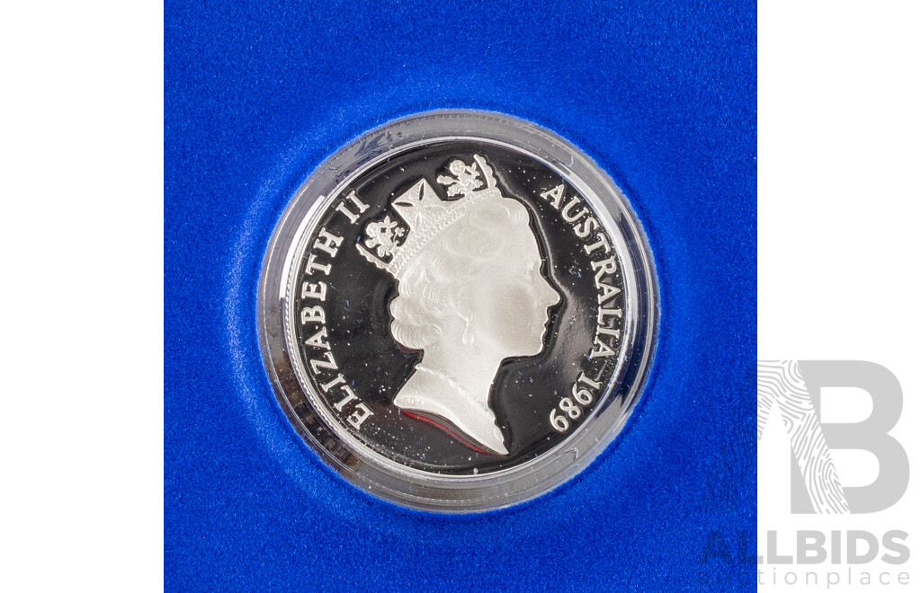 Australian RAM 1989 Silver Proof Ten Dollar Coin, Birds of Australia, Kookaburra .925