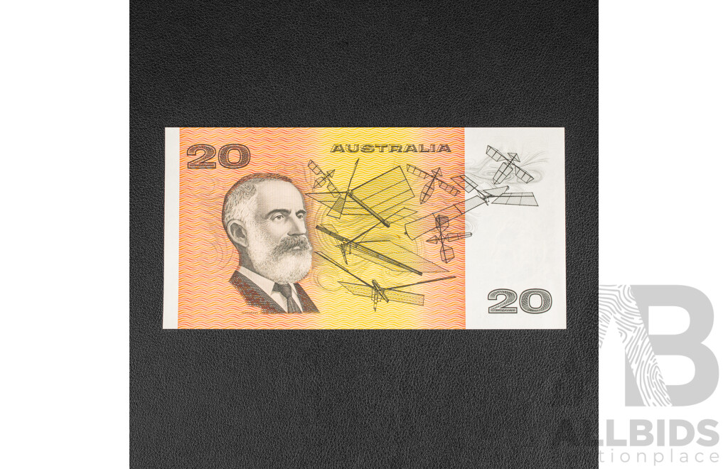 Australian 1989 UNC Twenty Dollar Note Fraser/Higgins R412