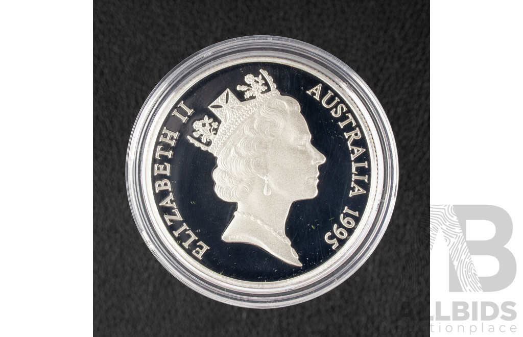 Australian RAM 1995 Piedfort Silver Proof Ten Dollar Coin, Endangered Species, Numbat .925