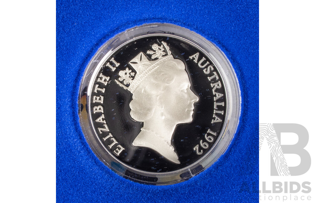 Australian RAM 1992 Silver Proof Ten Dollar Coin, Birds of Australia, Emperor Penguin .925