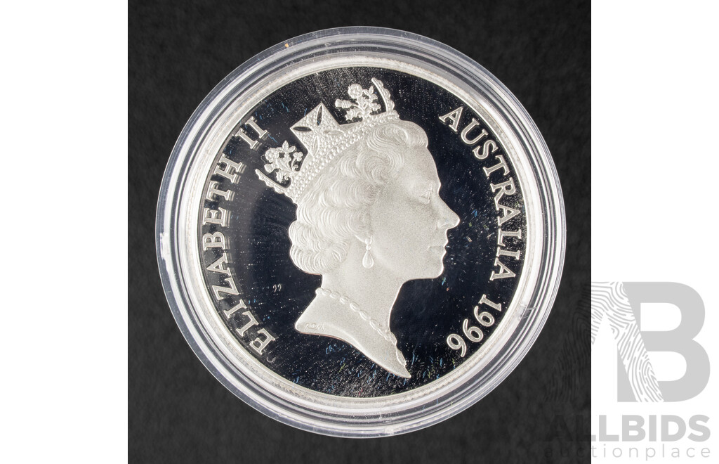 Australian RAM 1996 Silver Piedfort Ten Dollar Coin Australia's Endangered Species, White Whale .925