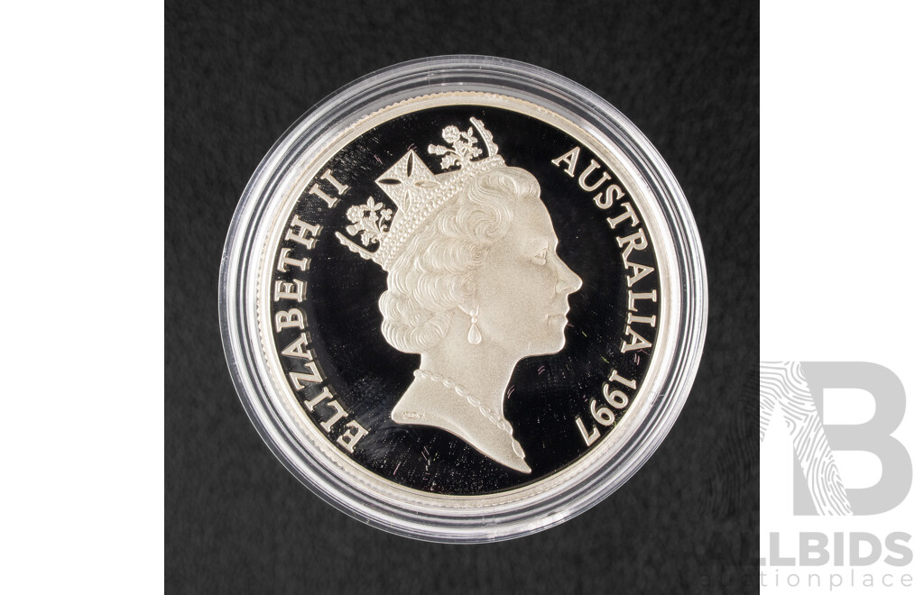 Australian RAM 1997 Silver Piedfort Ten Dollar Coin Australia's Endangered Species, Black Cockatoo .925