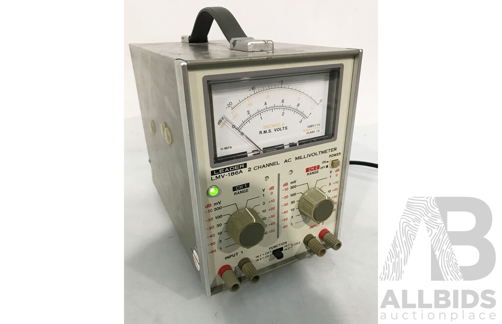 Leader (LMV-186A) 2 Channel AC Millivoltmeter
