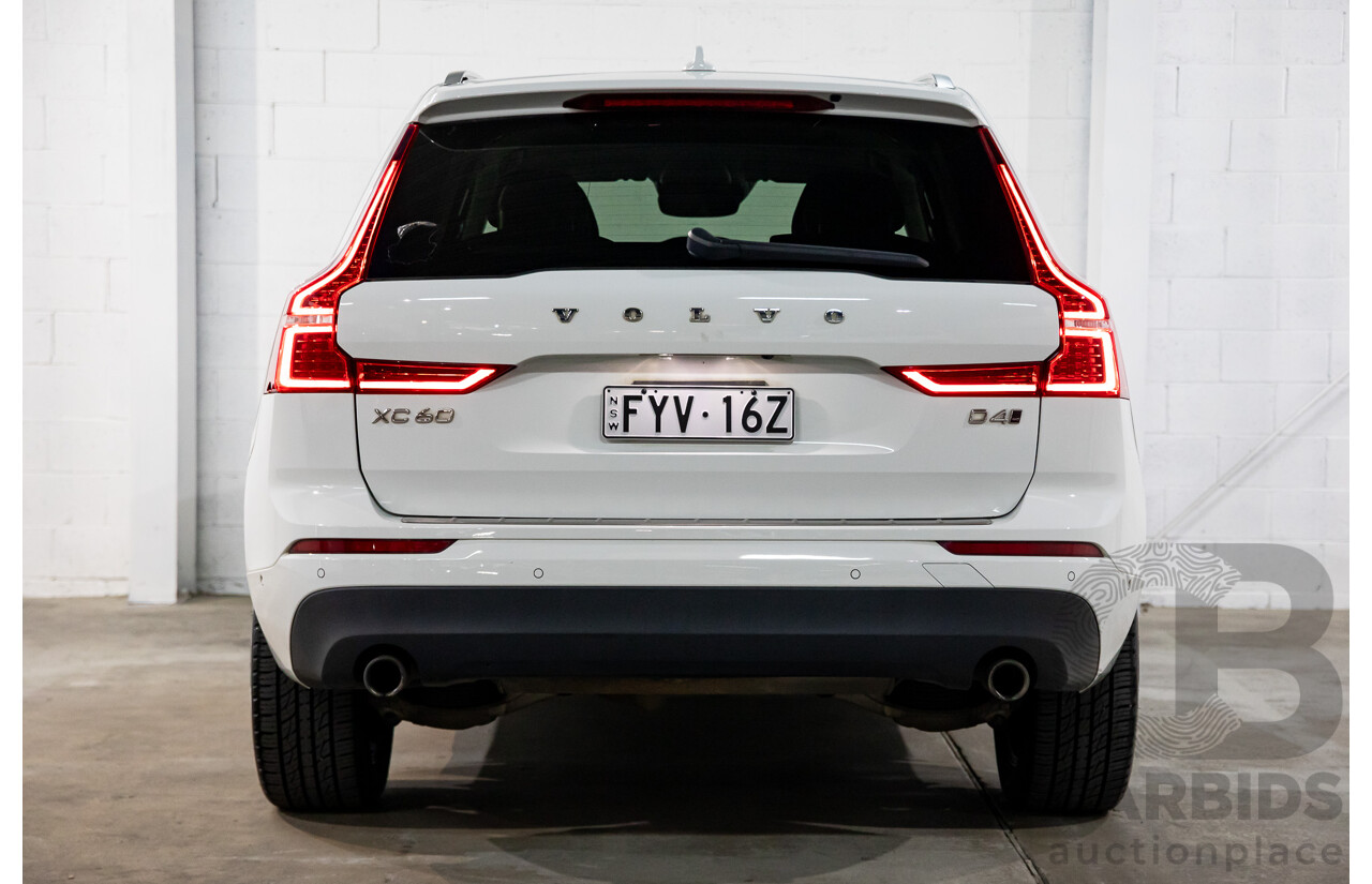 06/2018 Volvo XC60 D4 Momentum (AWD) 246 MY19 4d Wagon Ice White Turbo Diesel 2.0L
