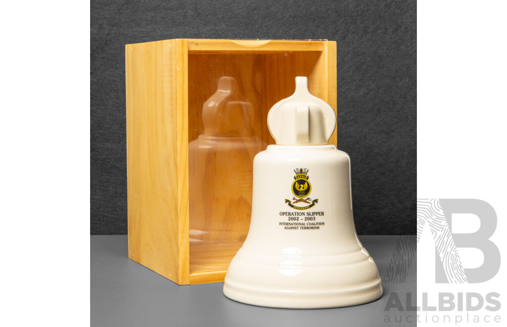 Operation Slipper International Coalition Against Terrorism 2002-2003 Tawny Port in Ceramic Croc and Presentation Case
