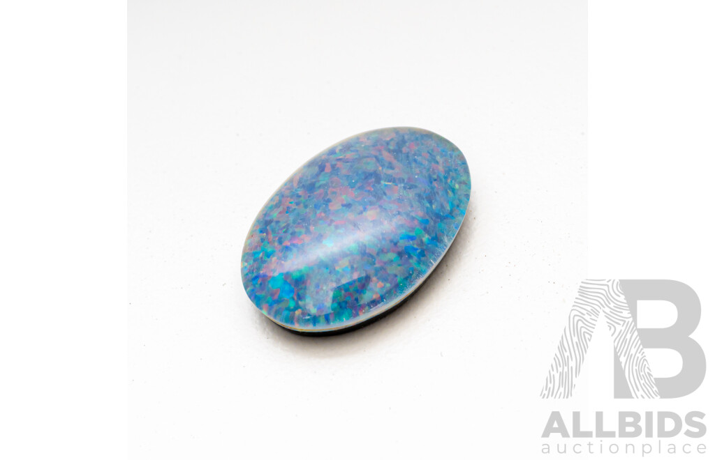 7.45ct Oval Lightning Ridge Opal Triplet