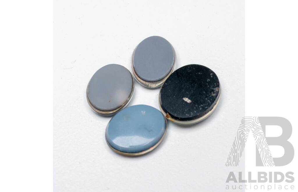 9.10ct Oval Lightning Ridge Opal Triplets - Lot of 4