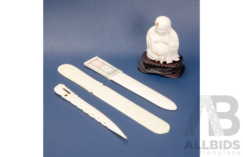 Collection of Vintage Oriental Ivory - Lot of 4