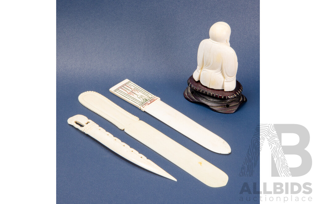 Collection of Vintage Oriental Ivory - Lot of 4