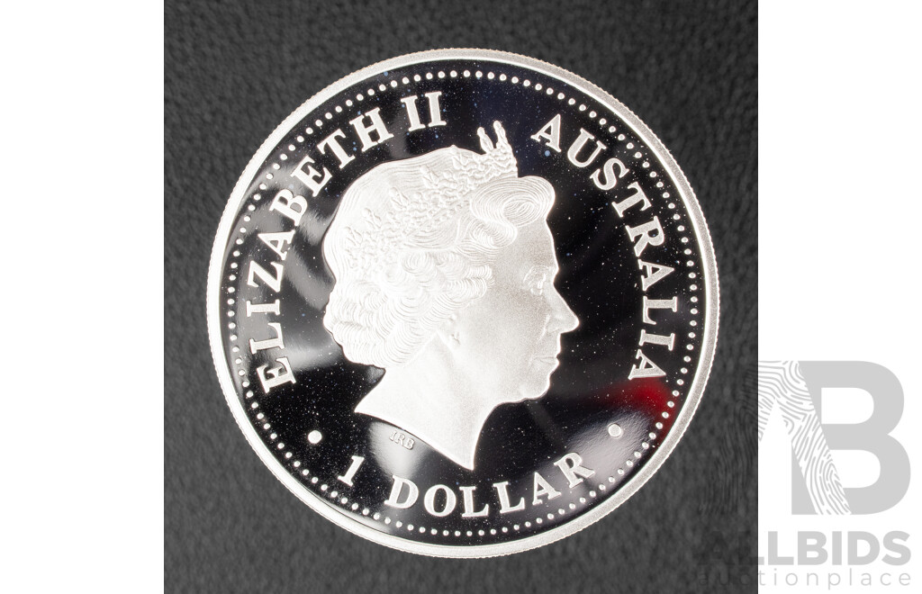 Australian Perth Mint 2000 Silver One Dollar Coin, Silver Millennium Coin .999