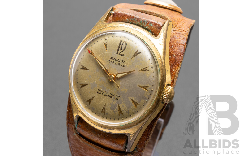 Vintage Anker 21 Rubies German Mechanical Watch