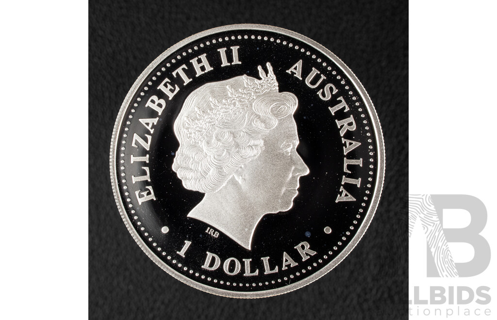Australian Perth Mint 2000 Silver One Dollar Coin, Silver Millennium Coin .999