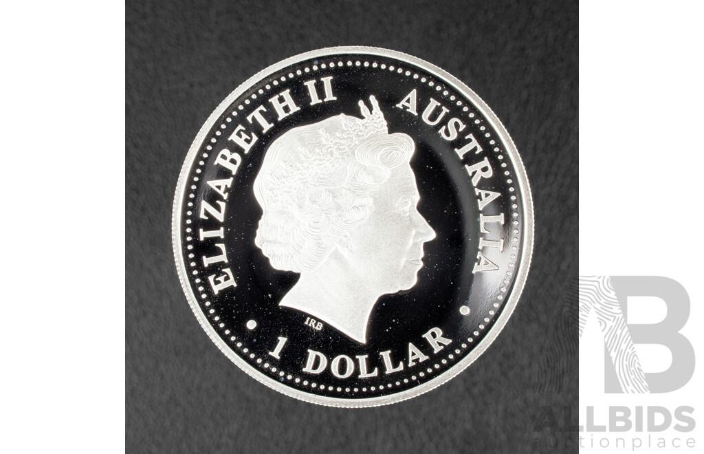 Australian Perth Mint 2000 Silver One Dollar Coin, Silver Millennium Coin .999