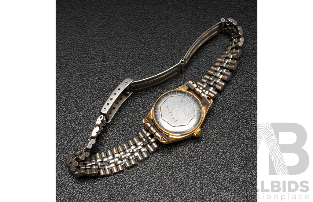 Vintage Seiko Gold Filled Swiss Made 17 Jewel Hand Wind Movement - Model: 2104-0091