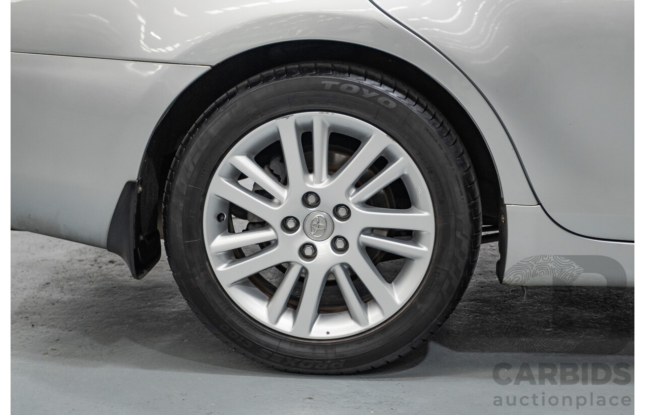 7/2011 Toyota Aurion Touring SE GSV40R 4D Sedan Titanium Silver Metallic V6 3.5L