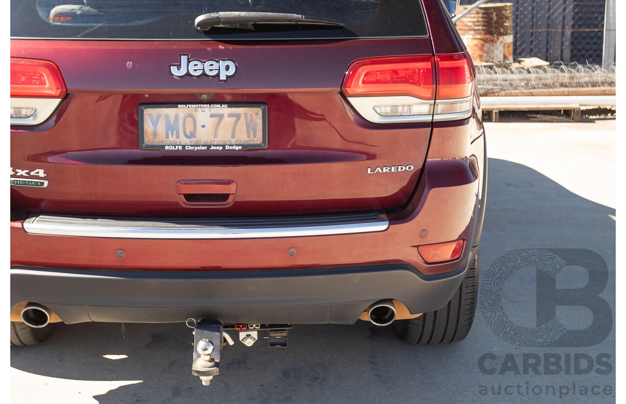 11/2017 Jeep Grand Cherokee Laredo (4x4) WK MY17 4D Wagon Velvet Red Pearl Turbo Diesel 3.0L
