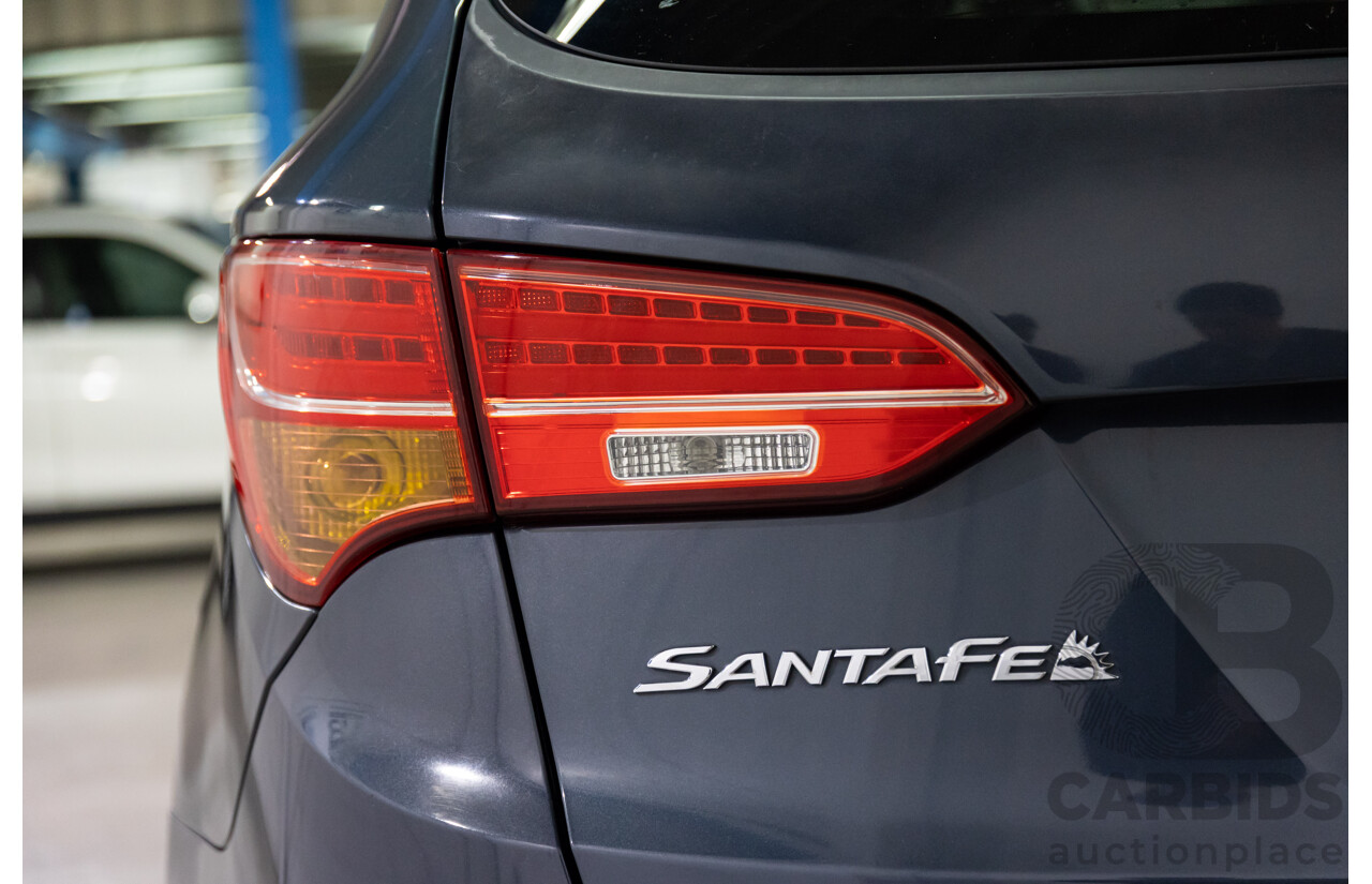02/2014 Hyundai Santa Fe Highlander CRDi (AWD) DM 4d Wagon Marlin Blue Metallic Turbo Diesel 2.2L