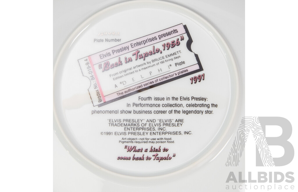 Good Collection of 12 Delphi Elvis Presley Cabinet Plates