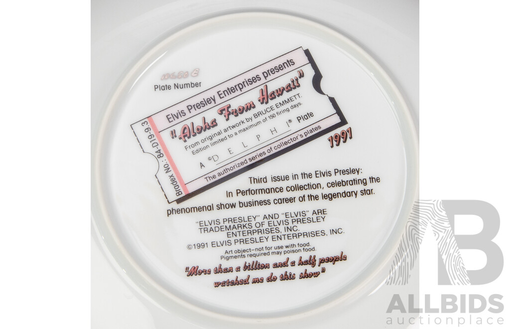 Good Collection of 12 Delphi Elvis Presley Cabinet Plates