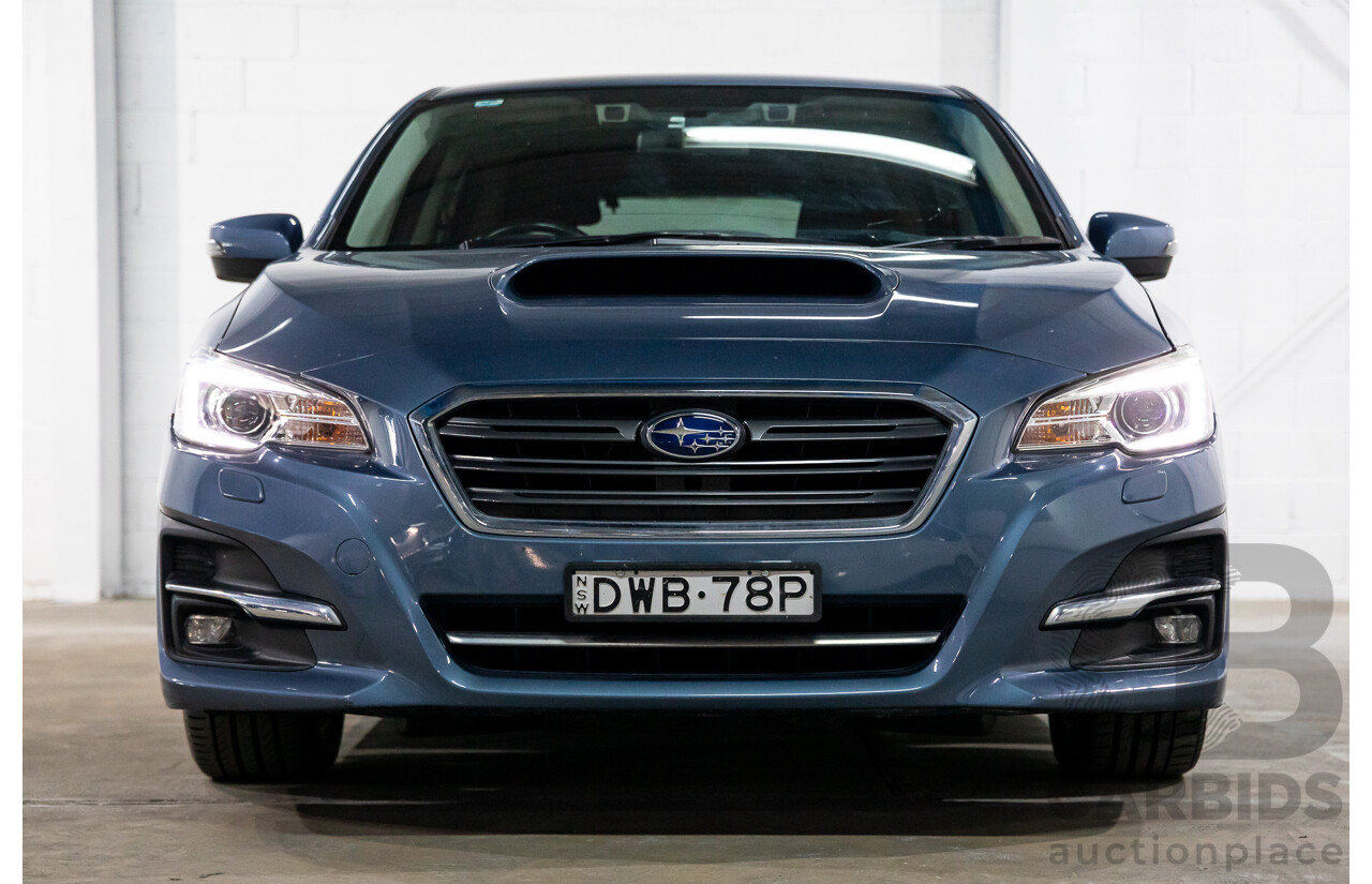 10/2017 Subaru Levorg 1.6 GT (AWD) AWD MY18 4D Wagon Steel Blue Grey Metallic Turbo 1.6L