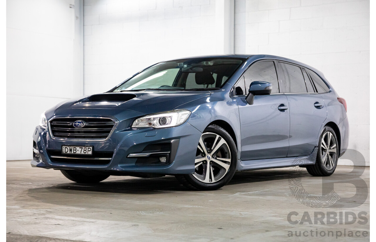 10/2017 Subaru Levorg 1.6 GT (AWD) AWD MY18 4D Wagon Steel Blue Grey Metallic Turbo 1.6L