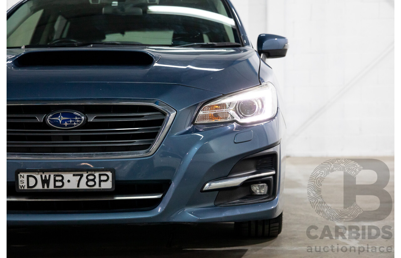 10/2017 Subaru Levorg 1.6 GT (AWD) AWD MY18 4D Wagon Steel Blue Grey Metallic Turbo 1.6L