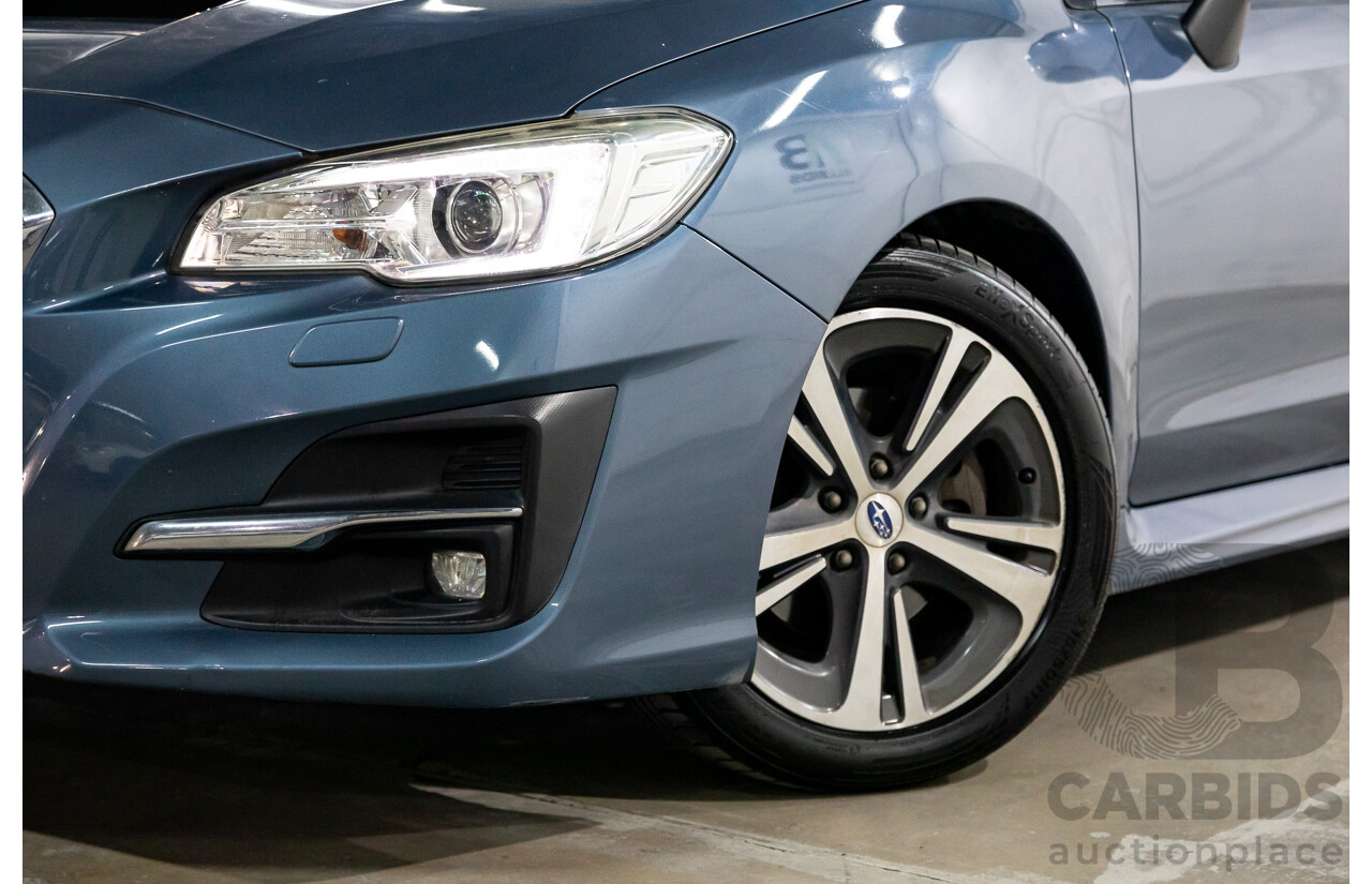 10/2017 Subaru Levorg 1.6 GT (AWD) AWD MY18 4D Wagon Steel Blue Grey Metallic Turbo 1.6L