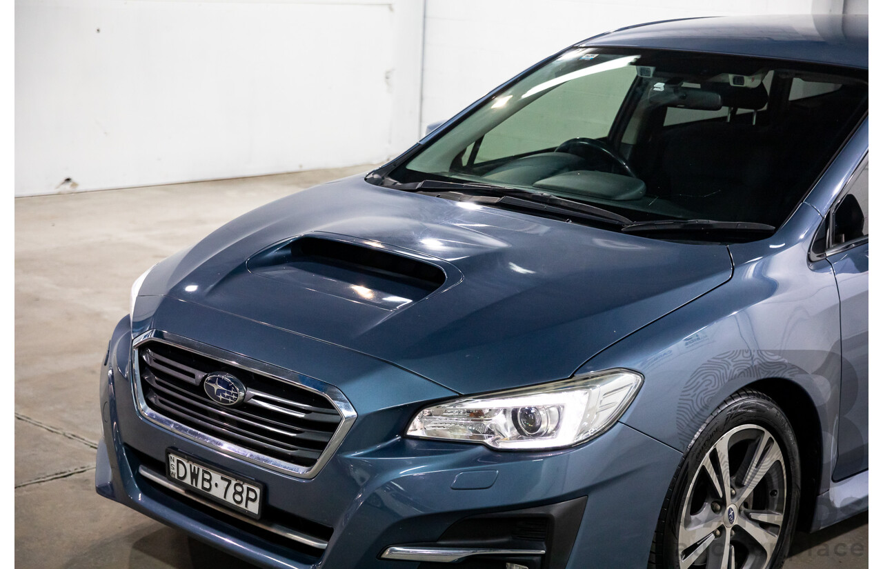 10/2017 Subaru Levorg 1.6 GT (AWD) AWD MY18 4D Wagon Steel Blue Grey Metallic Turbo 1.6L