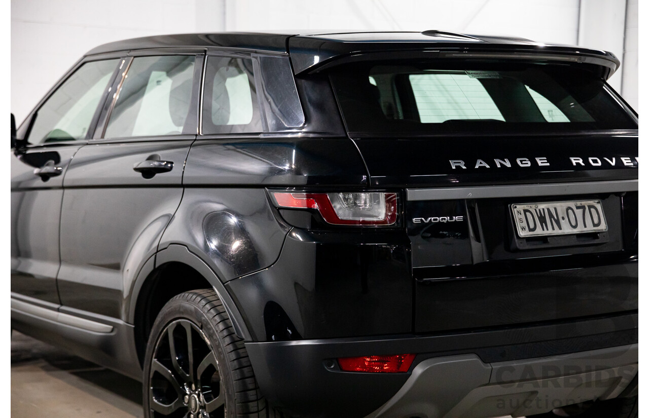 3/2018 Land Rover Range Rover Evoque TD4 150 SE (AWD) L538 MY16 4d Wagon Santorini Black Metallic Turbo Diesel 2.0L