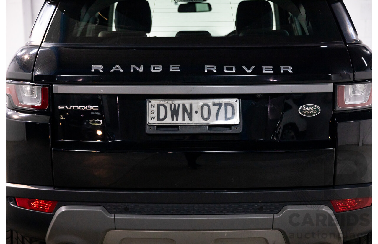 3/2018 Land Rover Range Rover Evoque TD4 150 SE (AWD) L538 MY16 4d Wagon Santorini Black Metallic Turbo Diesel 2.0L