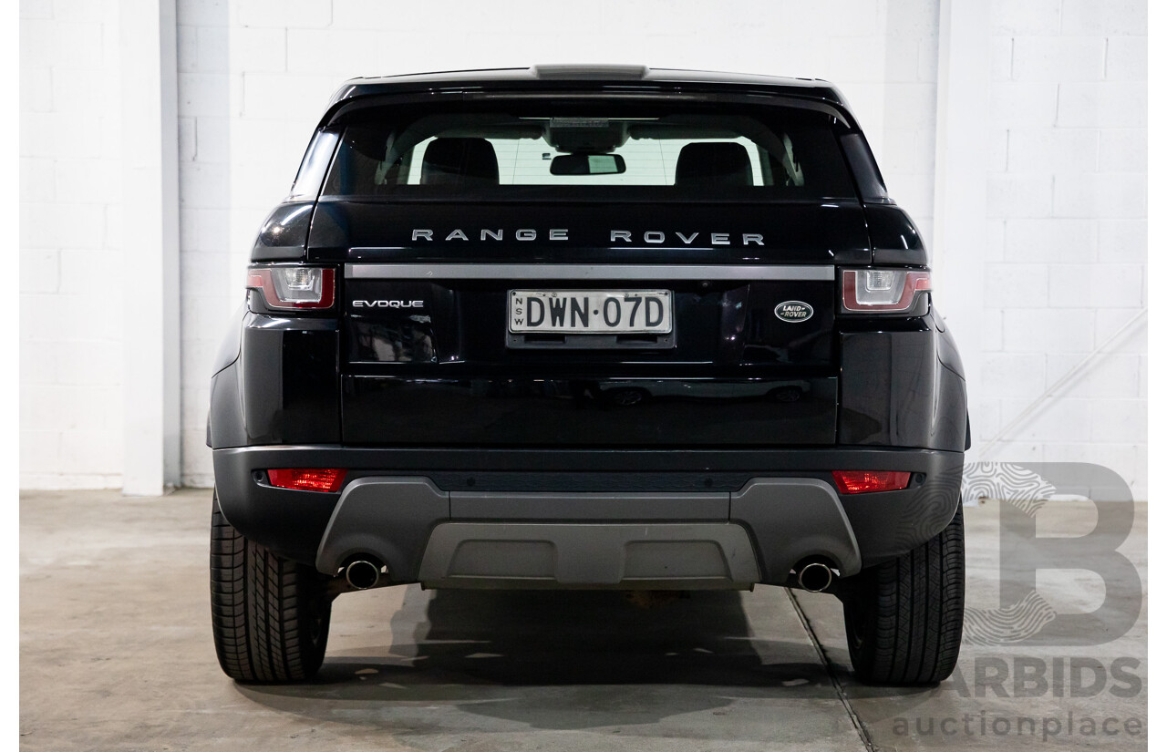 3/2018 Land Rover Range Rover Evoque TD4 150 SE (AWD) L538 MY16 4d Wagon Santorini Black Metallic Turbo Diesel 2.0L