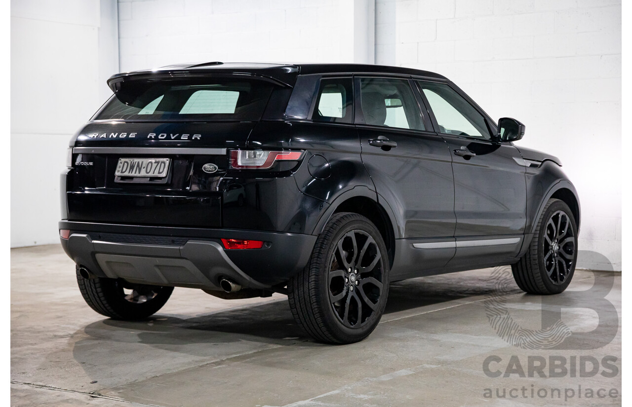 3/2018 Land Rover Range Rover Evoque TD4 150 SE (AWD) L538 MY16 4d Wagon Santorini Black Metallic Turbo Diesel 2.0L