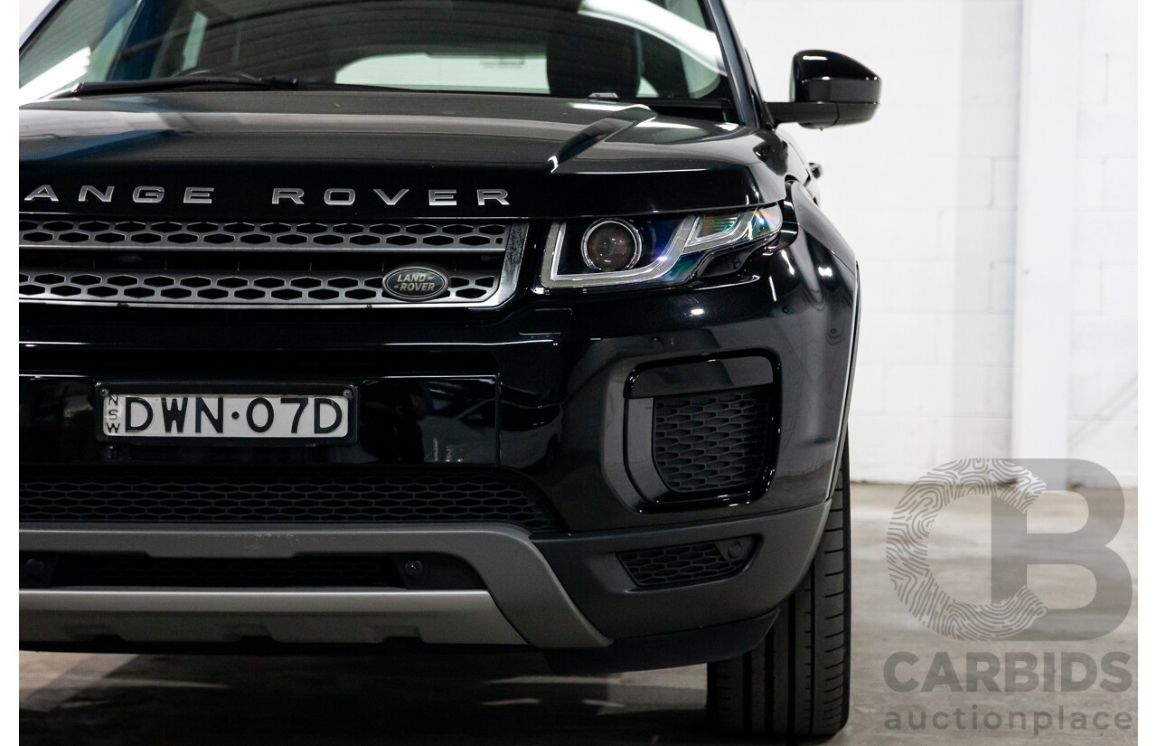 3/2018 Land Rover Range Rover Evoque TD4 150 SE (AWD) L538 MY16 4d Wagon Santorini Black Metallic Turbo Diesel 2.0L