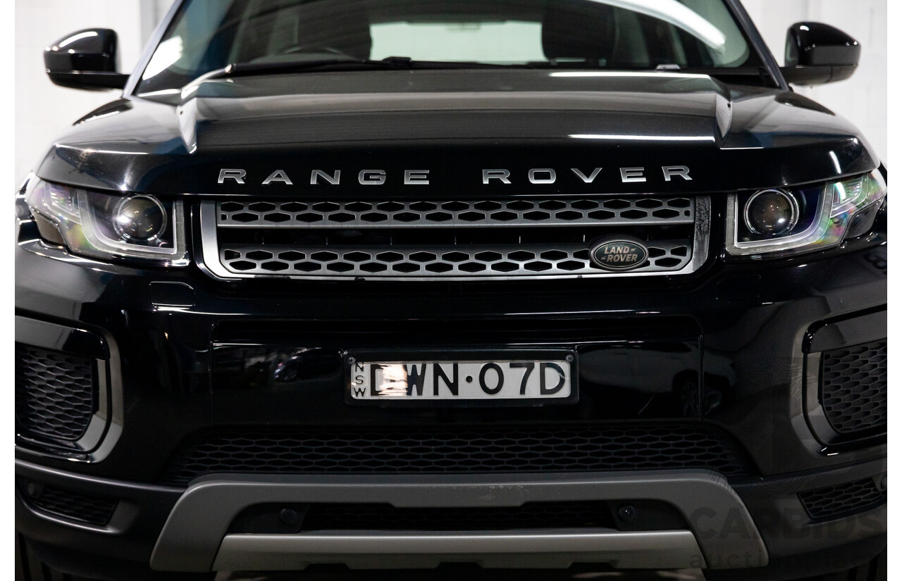 3/2018 Land Rover Range Rover Evoque TD4 150 SE (AWD) L538 MY16 4d Wagon Santorini Black Metallic Turbo Diesel 2.0L