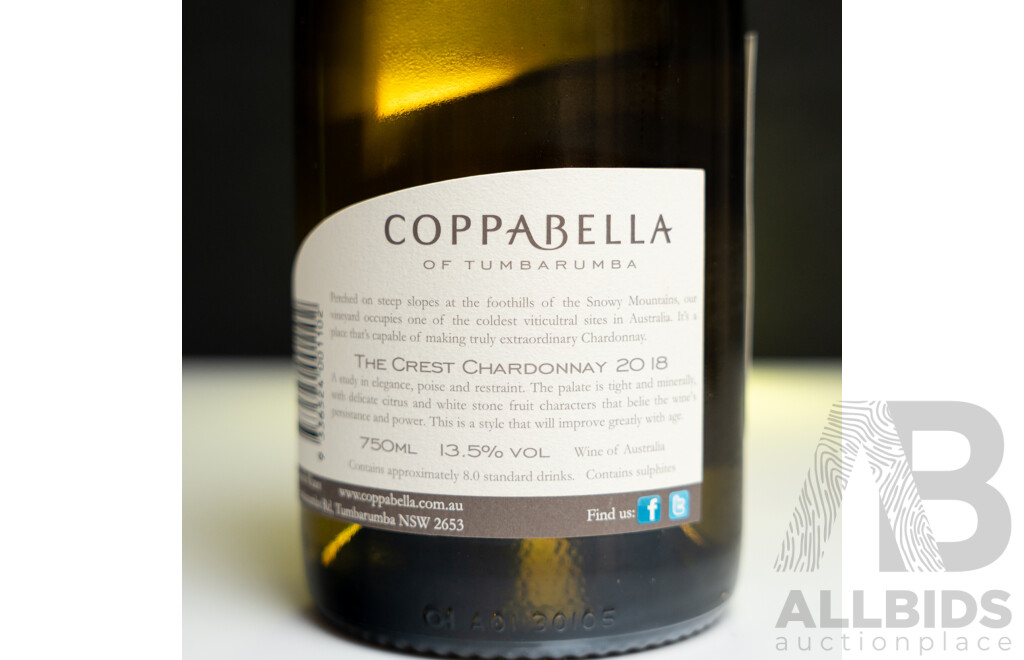 Coppabella Crest Chardonnay 2018 750ml - Case of 12 Bottles