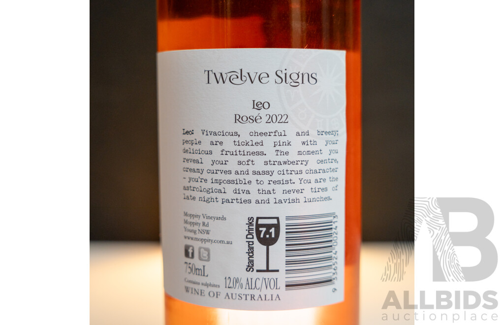 Twelve Signs Rose 2022 750ml - Case of 12 Bottles