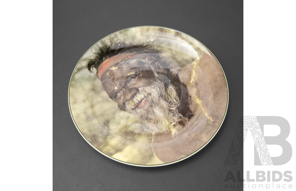 Vintage 1950s Royal Doulton Australian Aborigine Collectable Ceramic Wall Plate, 26 x 26 cm (dimensions)