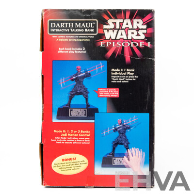 Boxed Star Wars Episode I Interactive Darth Maul Talking Bank by Think Way Toys