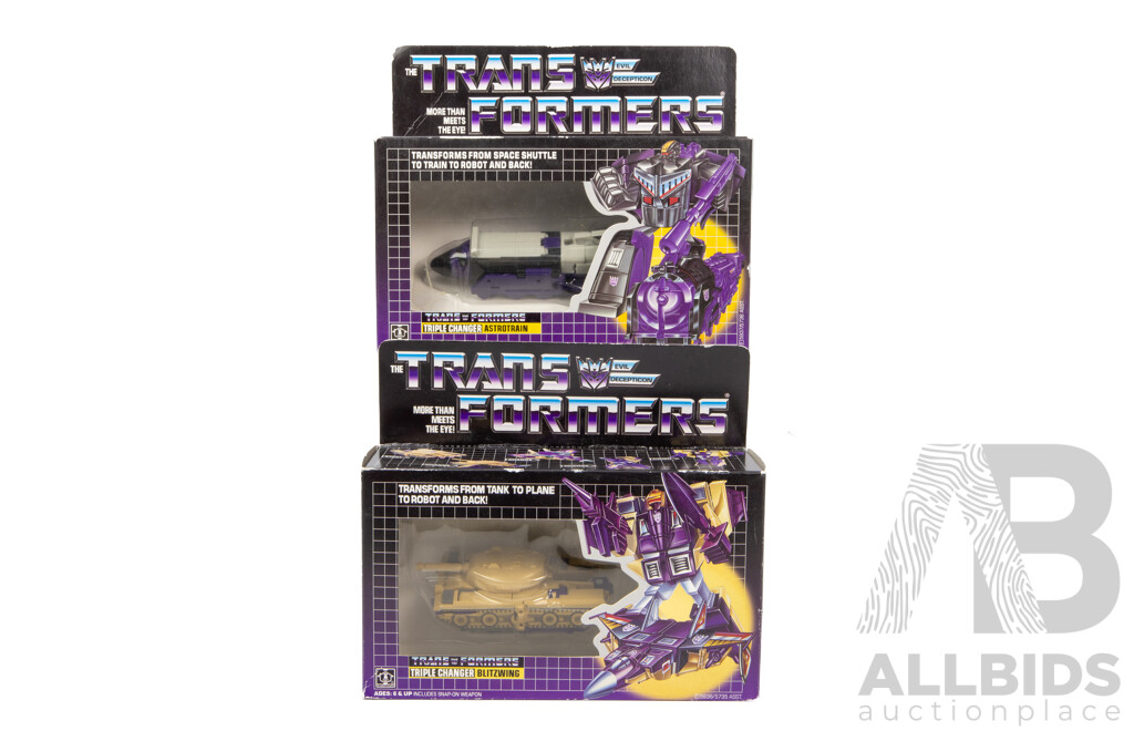 Pair of Transformers Action Figures in Original Boxes by Hasbro