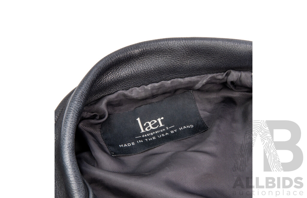 Women's Cropped Moto 100% Genuine Leather Jacket by Laer, USA. Size - Small