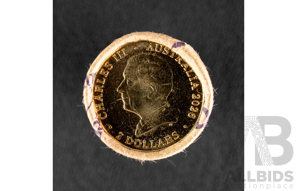 Australian RAM 2026 Two Dollar Coin Roll, Lest We Forget/Dawn Service