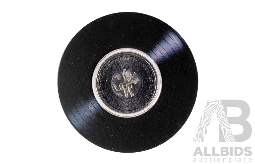 Five Australian RAM 2022/23 AC/DC Commemorative Twenty Cent Coins, Let There Be Rock, Flick the Switch, Blow Up Your Video, Powerage, Black Ice