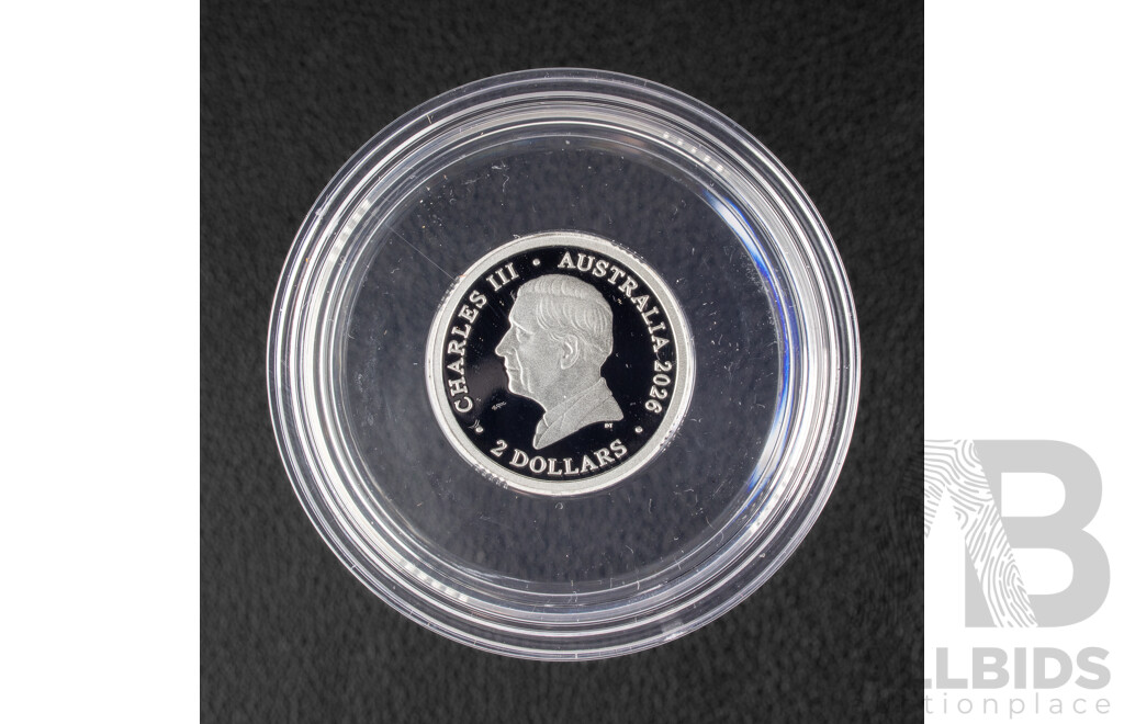 Australian RAM 2026 Silver Proof Two Dollar Coin, C Mint Mark, Dawn Service .999
