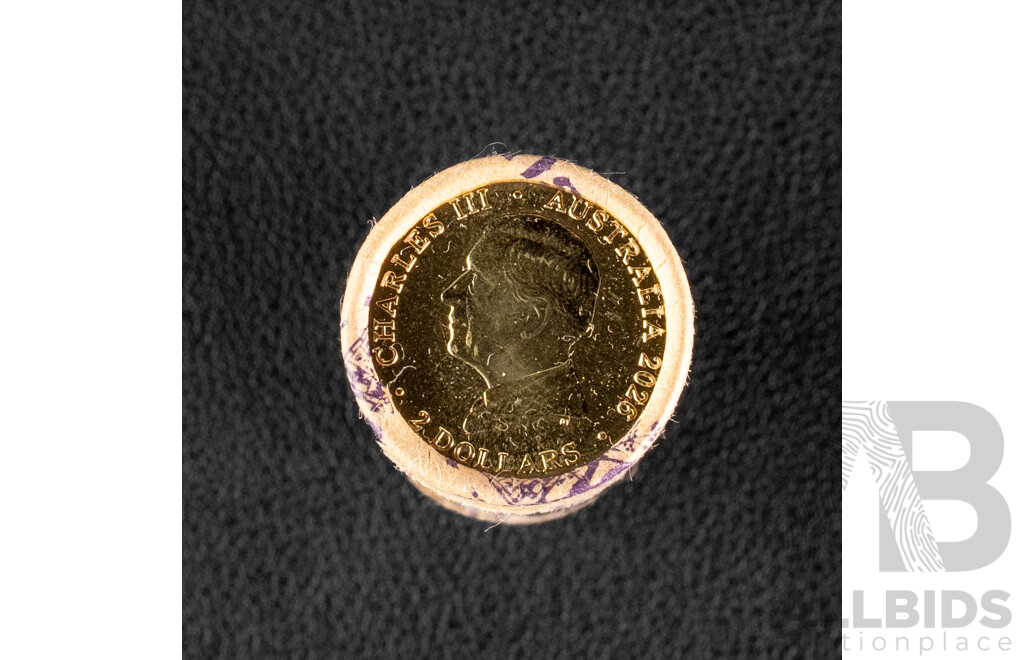 Australian RAM 2026 Two Dollar Coin Roll, Dawn Service