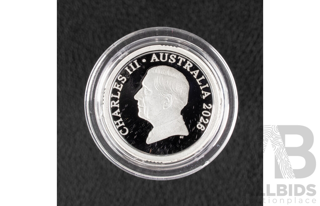 Australian RAM 2026 Silver Proof Coloured Two Dollar Coin, Bluey Two Dollar Bucks .999